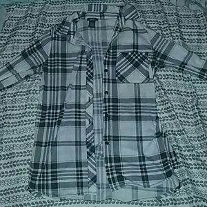 Long sleeve plaid button-up
